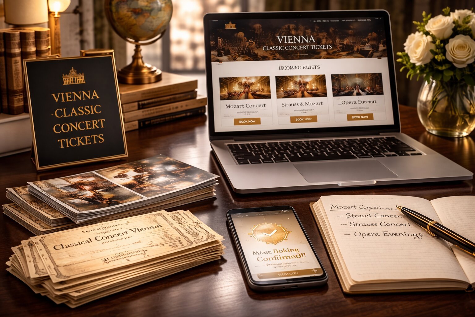 Elegant Vienna classic concert ticket setup